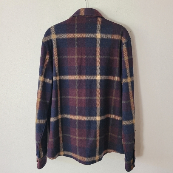 7 Diamonds Mens Generation Plaid Flannel LS Button Down Shirt Medium Burgundy - Picture 8 of 10